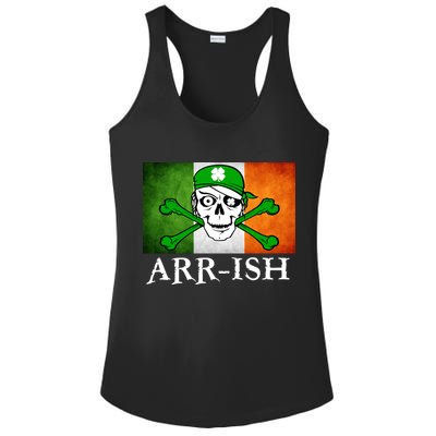 Arr-ish Irish Pirate St. Patrick's Day Flag Ladies PosiCharge Competitor Racerback Tank