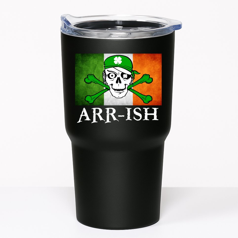 Arr-ish Irish Pirate St. Patrick's Day Flag Tumbler