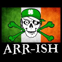 Arr-ish Irish Pirate St. Patrick's Day Flag Youth Performance Sprint T-Shirt