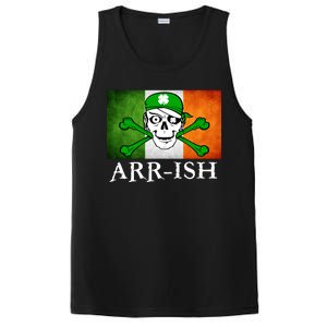 Arr-ish Irish Pirate St. Patrick's Day Flag PosiCharge Competitor Tank