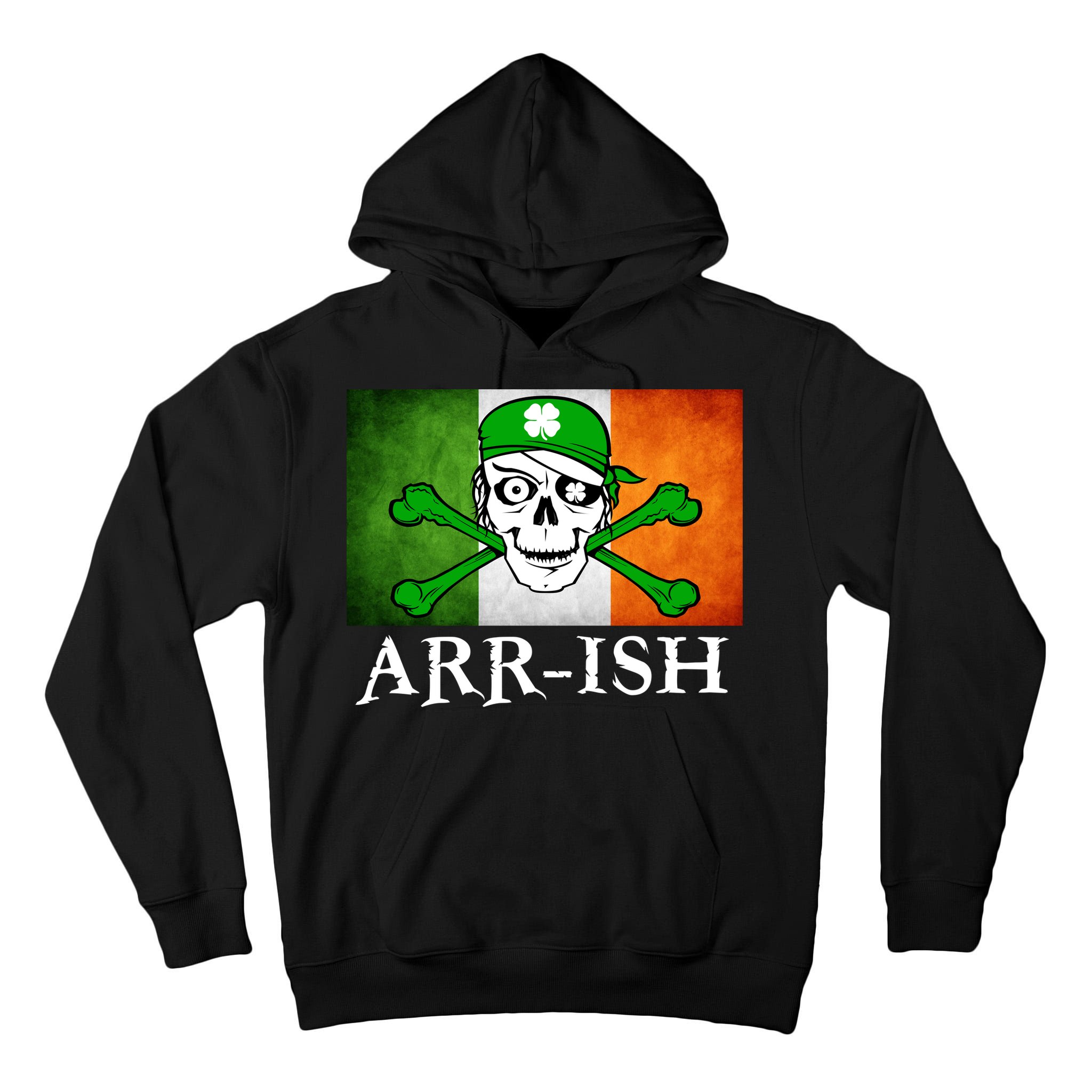 Arr-ish Irish Pirate St. Patrick's Day Flag Tall Hoodie