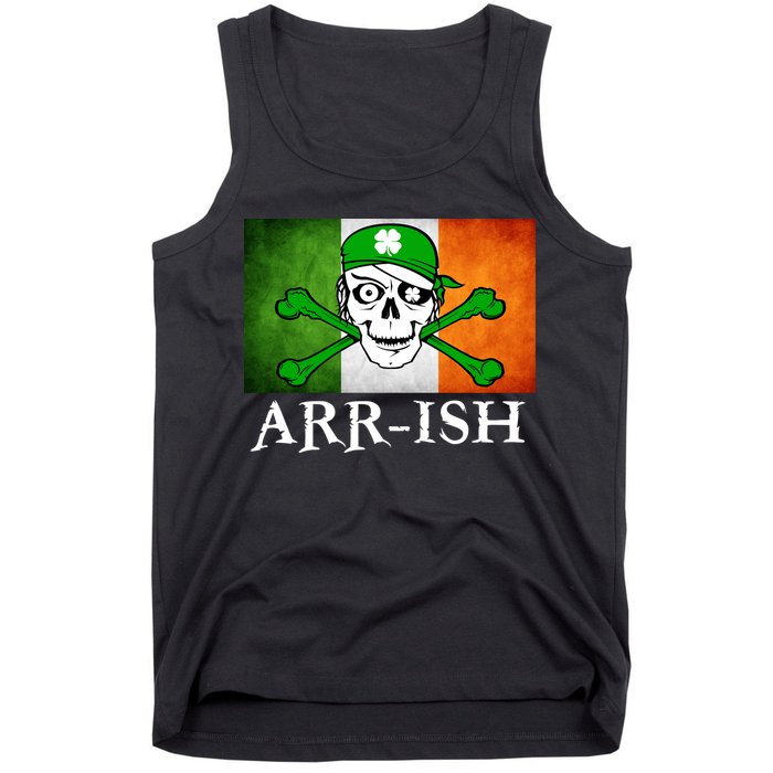 Arr-ish Irish Pirate St. Patrick's Day Flag Tank Top