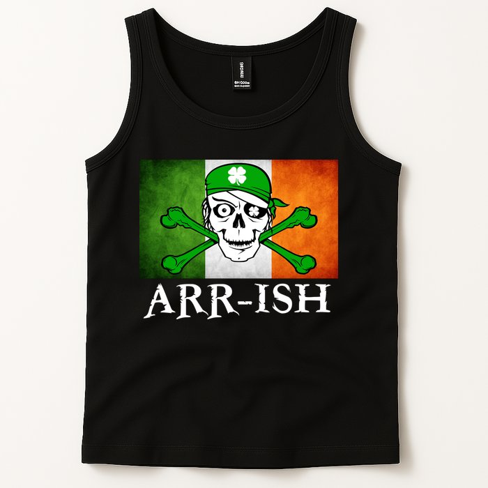 Arr-ish Irish Pirate St. Patrick's Day Flag Tank Top