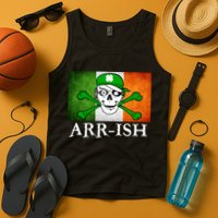 Arr-ish Irish Pirate St. Patrick's Day Flag Tank Top