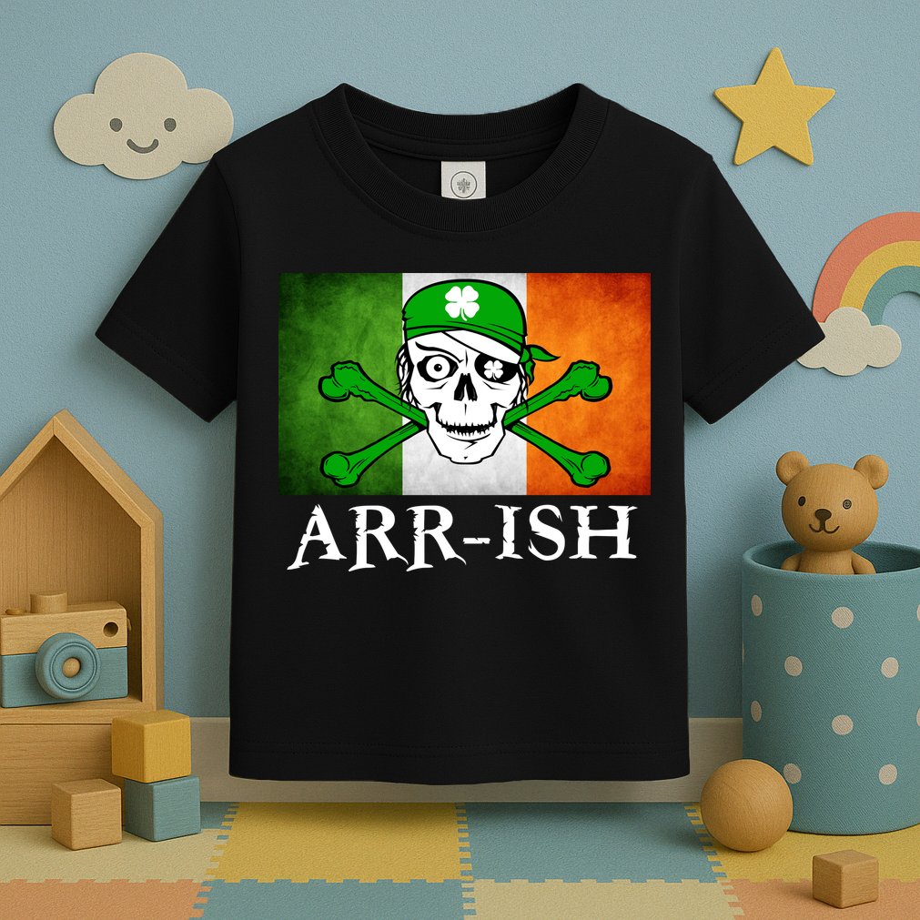 Arr-ish Irish Pirate St. Patrick's Day Flag Toddler T-Shirt