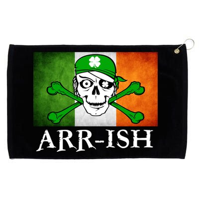 Arr-ish Irish Pirate St. Patrick's Day Flag Grommeted Golf Towel