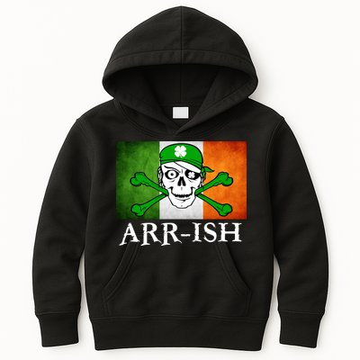 Arr-ish Irish Pirate St. Patrick's Day Flag Kids Hoodie