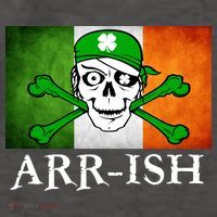 Arr-ish Irish Pirate St. Patrick's Day Flag Vector Backpack