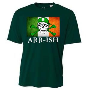 Arr-ish Irish Pirate St. Patrick's Day Flag Cooling Performance Crew T-Shirt