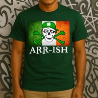 Arr-ish Irish Pirate St. Patrick's Day Flag T-Shirt