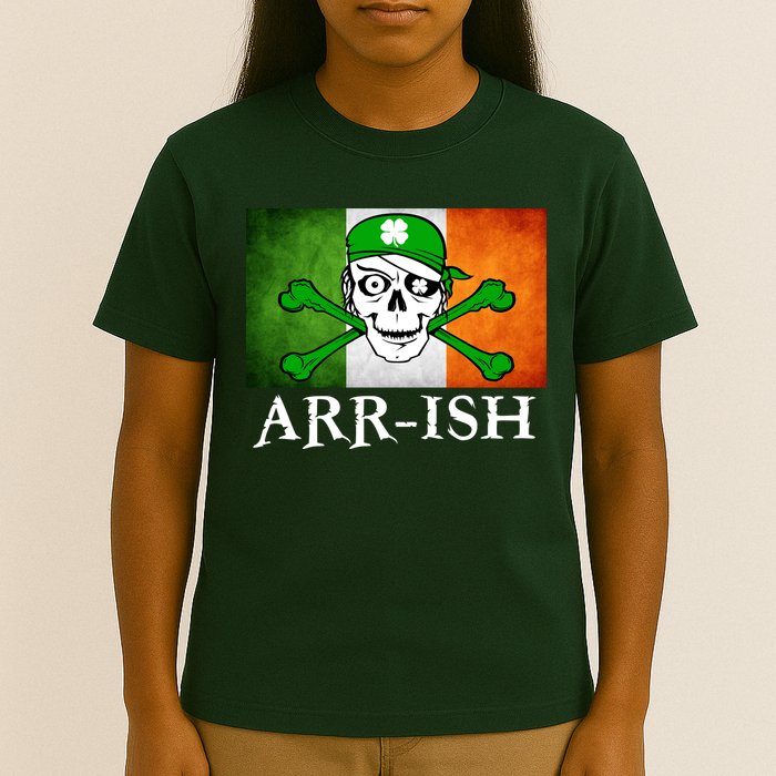 Arr-ish Irish Pirate St. Patrick's Day Flag T-Shirt