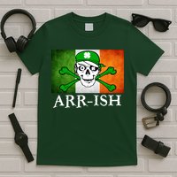 Arr-ish Irish Pirate St. Patrick's Day Flag T-Shirt