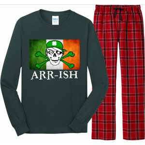 Arr-ish Irish Pirate St. Patrick's Day Flag Long Sleeve Pajama Set