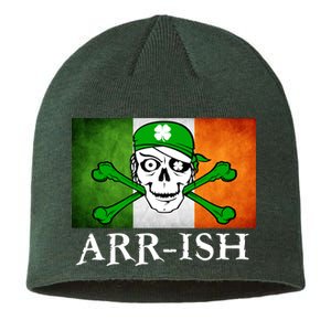 Arr-ish Irish Pirate St. Patrick's Day Flag Sustainable Beanie