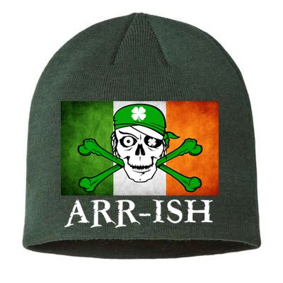 Arr-ish Irish Pirate St. Patrick's Day Flag Sustainable Beanie