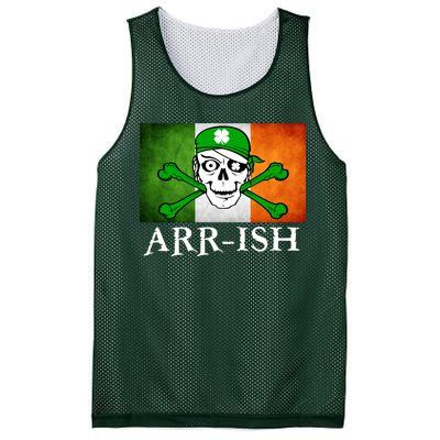 Arr-ish Irish Pirate St. Patrick's Day Flag Mesh Reversible Basketball Jersey Tank