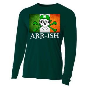 Arr-ish Irish Pirate St. Patrick's Day Flag Cooling Performance Long Sleeve Crew