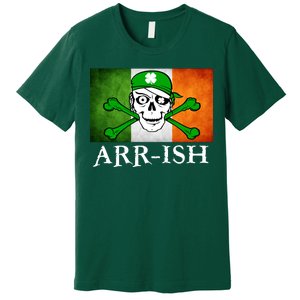 Arr-ish Irish Pirate St. Patrick's Day Flag Premium T-Shirt