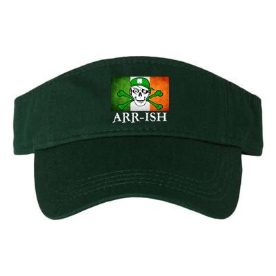 Arr-ish Irish Pirate St. Patrick's Day Flag Valucap Bio-Washed Visor