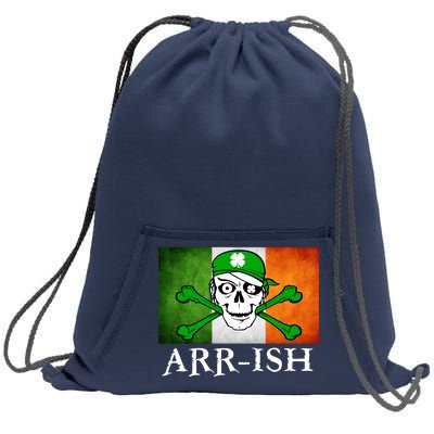 Arr-ish Irish Pirate St. Patrick's Day Flag Sweatshirt Cinch Pack Bag