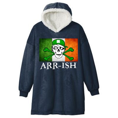 Arr-ish Irish Pirate St. Patrick's Day Flag Hooded Wearable Blanket