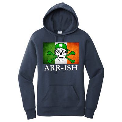 Arr-ish Irish Pirate St. Patrick's Day Flag Women's Pullover Hoodie