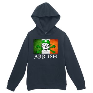 Arr-ish Irish Pirate St. Patrick's Day Flag Urban Pullover Hoodie