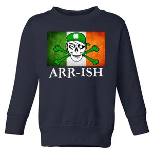 Arr-ish Irish Pirate St. Patrick's Day Flag Toddler Sweatshirt