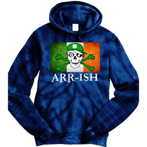 Arr-ish Irish Pirate St. Patrick's Day Flag Tie Dye Hoodie