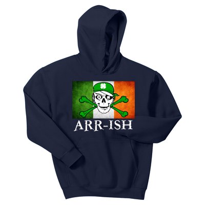 Arr-ish Irish Pirate St. Patrick's Day Flag Kids Hoodie