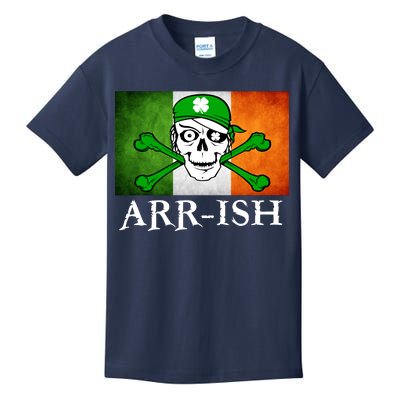 Arr-ish Irish Pirate St. Patrick's Day Flag Kids T-Shirt