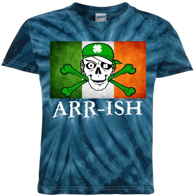 Arr-ish Irish Pirate St. Patrick's Day Flag Kids Tie-Dye T-Shirt