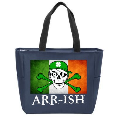 Arr-ish Irish Pirate St. Patrick's Day Flag Zip Tote Bag