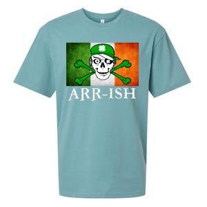 Arr-ish Irish Pirate St. Patrick's Day Flag Sueded Cloud Jersey T-Shirt