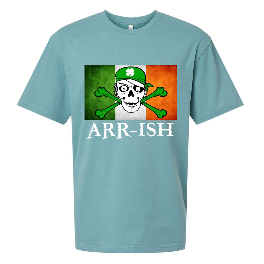 Arr-ish Irish Pirate St. Patrick's Day Flag Sueded Cloud Jersey T-Shirt
