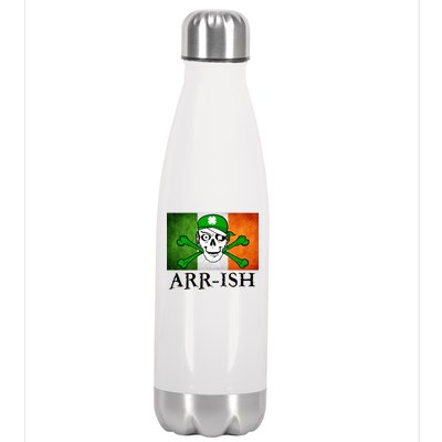 Arr-ish Irish Pirate St. Patrick's Day Flag Stainless Steel Insulated Water Bottle