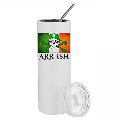 Arr-ish Irish Pirate St. Patrick's Day Flag Stainless Steel Tumbler