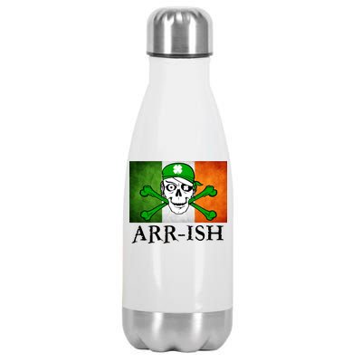 Arr-ish Irish Pirate St. Patrick's Day Flag Stainless Steel Insulated Water Bottle