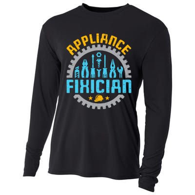 Appliance Repair Repairman Fixer Funny Technician Cooling Performance Long Sleeve Crew