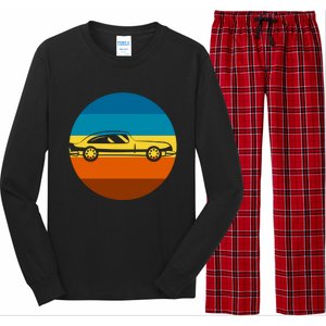 Auto Racing Retro Sunset For Car Racer Gift Long Sleeve Pajama Set