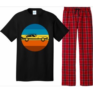 Auto Racing Retro Sunset For Car Racer Gift Pajama Set