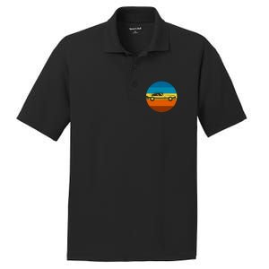 Auto Racing Retro Sunset For Car Racer Gift PosiCharge RacerMesh Polo