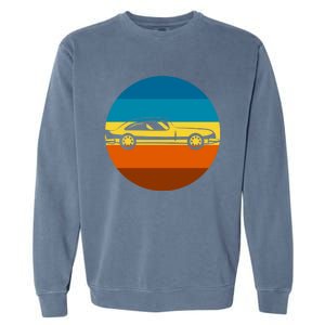 Auto Racing Retro Sunset For Car Racer Gift Garment-Dyed Sweatshirt