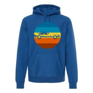 Auto Racing Retro Sunset For Car Racer Gift Premium Hoodie