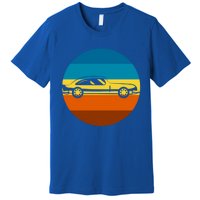 Auto Racing Retro Sunset For Car Racer Gift Premium T-Shirt