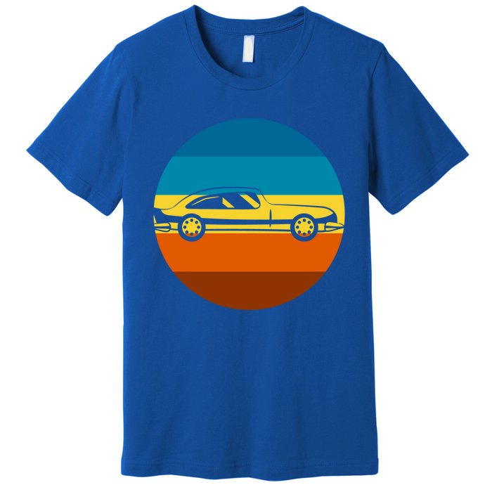 Auto Racing Retro Sunset For Car Racer Gift Premium T-Shirt