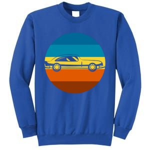 Auto Racing Retro Sunset For Car Racer Gift Tall Sweatshirt