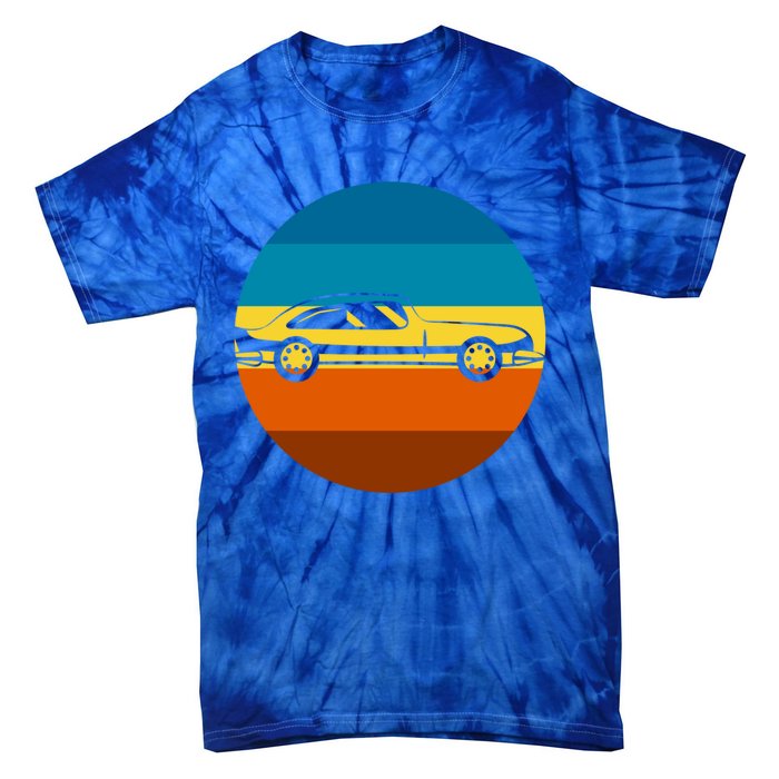 Auto Racing Retro Sunset For Car Racer Gift Tie-Dye T-Shirt