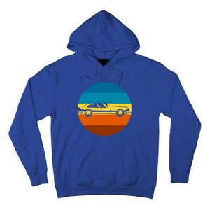 Auto Racing Retro Sunset For Car Racer Gift Tall Hoodie