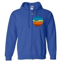 Auto Racing Retro Sunset For Car Racer Gift Full Zip Hoodie